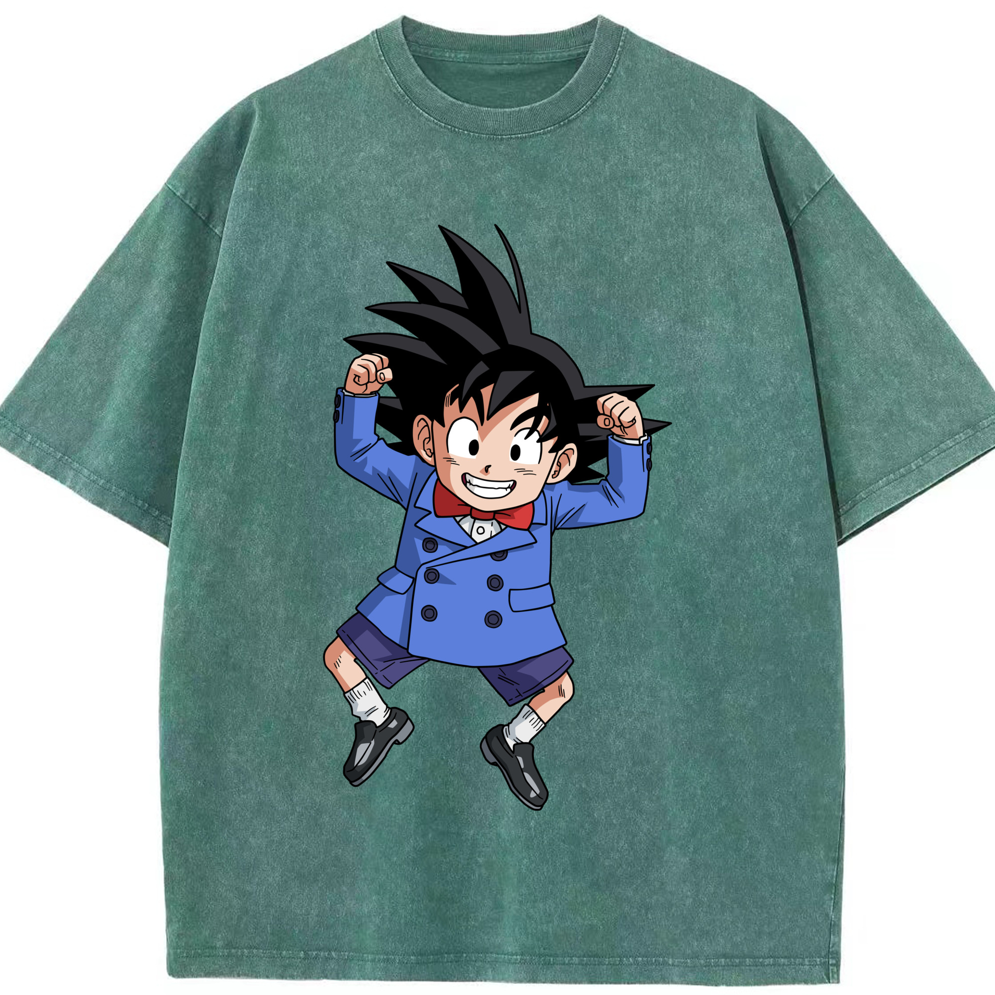 （画像用） ドラゴンボール 孫悟空（そん ごくう）Son Goku カカロット DRAGON BALL Kakarotto 綿100% ヴィンテージ風 半袖Tシャツ（フロントプリント）